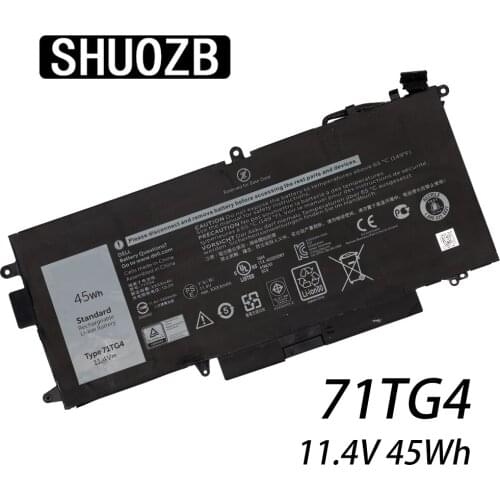SHUOZB New 71TG4 Laptop battery 11.4V 45Wh For Dell Latitude 7280 Series Tablet free shipping