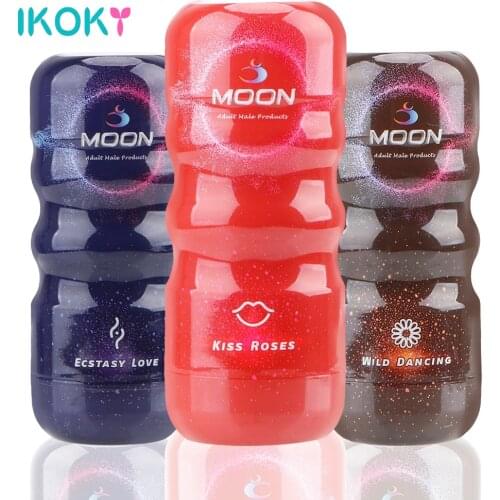 IKOKY Silicone Vagina Pussy Toys Erotic Adult Sex Toys Male Masturbator Cup Vagin Anus Mouth Penis Masturbator Soft 3D Realistic