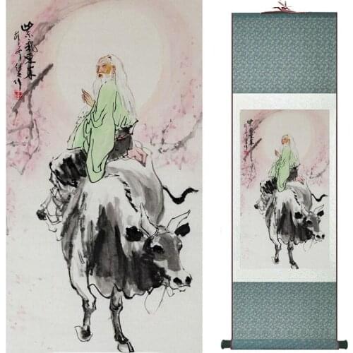 Traditional Chinese art painting Silk scroll painting Chinese wash painting19082213