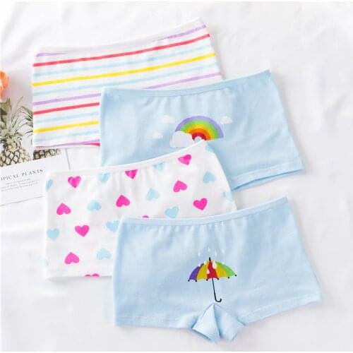 4 Pcs/lot Baby Briefs Panties Children Underwear Baby Cotton Fashion Design Panties Cute Underpants Children Clothing