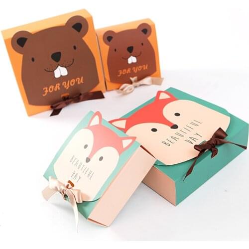 Jungle party theme candy bags Birthday party new year party delicate Square gift candy box for special holiday gift candy box