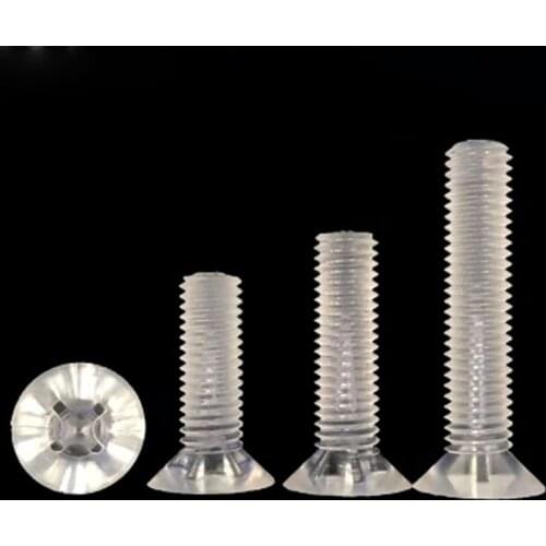 M4 Phillips Screw Acrylic Transparent Screws Countersunk head screws PC Plastic Bolts 6mm-30mm Length