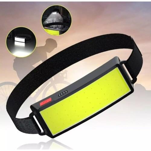 Waterproof Headlight LED Bicycle Front Light Wide with Flood Light USB Charging COB Beads Head Lamp Head Light Working Light 5w