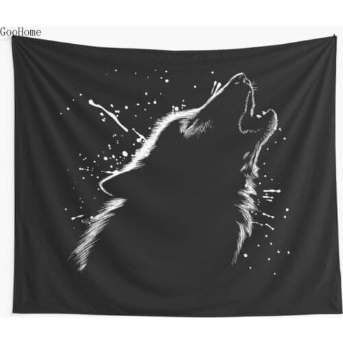 Wolf Design Wall Tapestry Beach Towel Polyester Blanket Yoga Shawl Mat