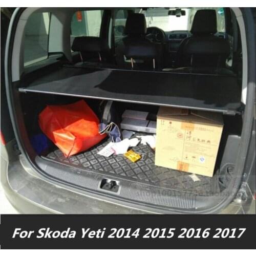 High quality Car Rear Trunk Security Shield Cargo Cover For Skoda Yeti 2014 2015 2016 2017 2018 ( black, beige)