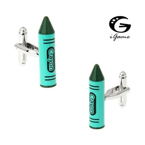 IGame Crayon Cuff Links Muticolor Option Novelty Pencil Design Free Shipping