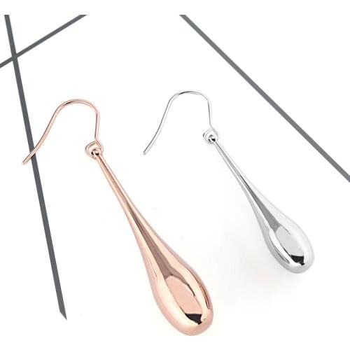 Innopes Fashion Water Drop Tassel Pendant Stainless steel Earrings For Women Punk Hip Hop Dangle Ear Jewelry Birthday Gifts