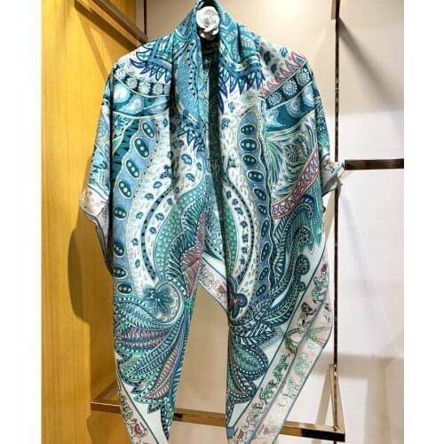 Women Winter Cashmere Blanket Scarf Wraps 130x130cm