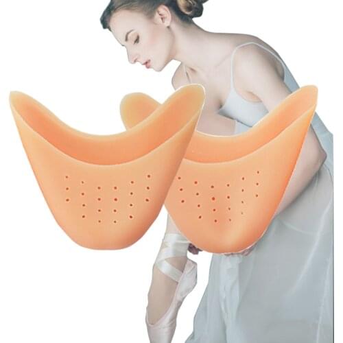 1 Pair Toe Silicone Protector Ballet Shoes Toe Cap Cover Forefoot Anti Wear Soft Gel Foot Pad Foot Care Tool Women Insoles