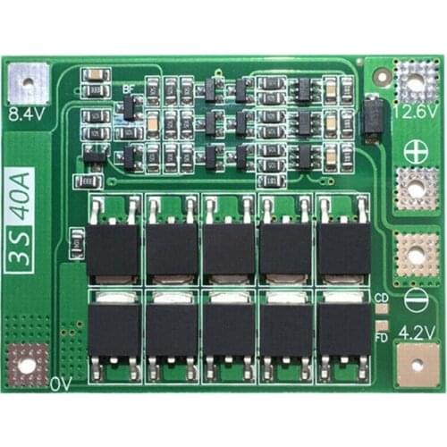 3S 40A Li-Ion Lithium Battery Charger Protection Board PCB BMS for Drill Motor 11.1V 12.6V Lipo Cell Module