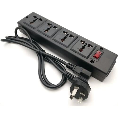 4 Way PDU Power Strip Outlet Universal Socket Extender With Overload Protector Surge Protector Outlet 1.5 Extension Cable Socket