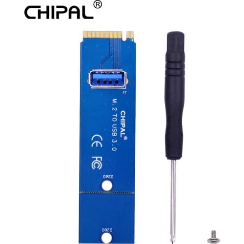 CHIPAL NGFF M.2 to USB 3.0 Card Adapter M2 to USB3.0 Card for PCIe PCI-E Riser Card for BTC LTC ETH Miner