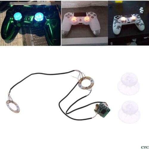 Analog Thumb Sticks Joystick Caps LED Light DIY For PS4 Platstation 4 Controller