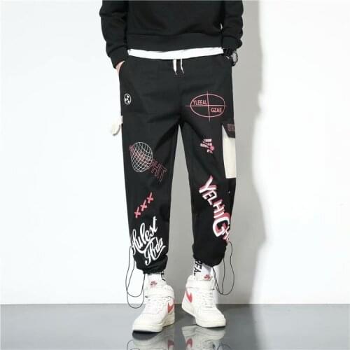 Cargo Men Pants Harajuku Fashion Joggers Men Pant Streetwear Cargo Pants Men Casual Men Clothing Elastic Waist Men Trousers