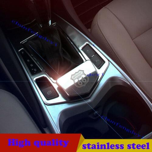 For Cadillac SRX 2010-2016 2pcs Stainless gear frame + ashtray decorative trim