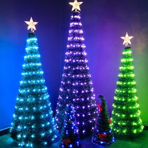 Artificial Christmas Tree Multifunctional Remote Control Holiday Decoration Light String Wedding LED Foldable Christmas Tree