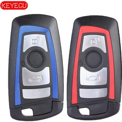 KEYECU 5PCS/Lot Smart Remote Key Shell Case Replacement 4 Button for BMW YGOHUF5662 Uncut HU100R