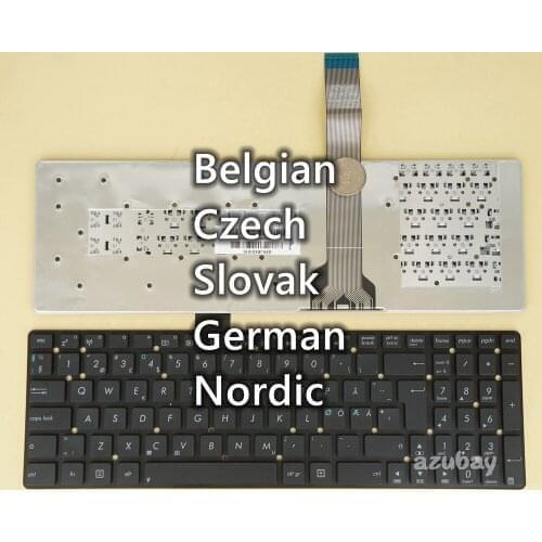 Belgian Czech Slovak German Nordic Keyboard for Asus R752LD R752LK R752LN R752M R752MA U57A U57VD U57VJ U57VM X751 X751B X751BP