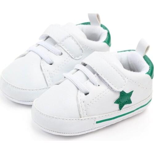 Newborn Baby Shoes Autumn Fashion Baby Boys Girls Anti-Slip Sneakers Toddler Soft Soled Casual PU Shoes