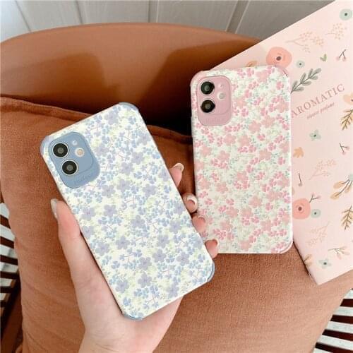 Cute Pink Blue Floral Flower Matte Soft Case For Huawei P20 P30 Mate 40 Pro P40 Lite Honor 20 30 Pro 10i Y9 Prime 2019 Nova 3