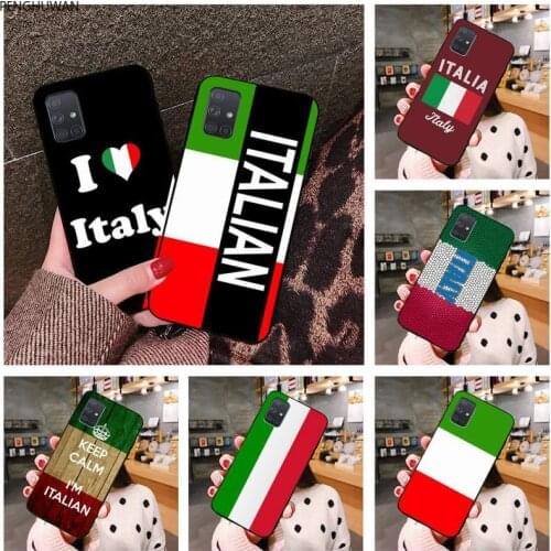 Italy flag Art Custom Soft Phone Case For Samsung Galaxy A21S A01 A11 A31 A81 A10 A20E A30 A40 A50 A70 A80 A71 A51