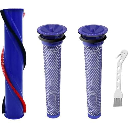 Roll Brush Filters Kit for DYSON V6 Cordless Cleaner Head Brush Bar Roller Robot Sweeper Vacuums Accessories