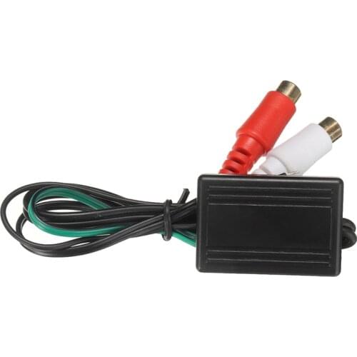 New 1x 12V Car Audio Speaker High to Low Level Line Output Amplifier Converter Adapter Cable 2 RCA Car Electronics Parts