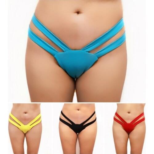 TDFunlive 2020 New Womens Sexy Bikini Bottom Brazilian Coverage Swimsuit Bottom Classic Cut Bottoms Thong Tanga Panties Biefs
