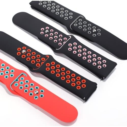 BOORUI Amazfit bip watchband Silicone Amazfit strap gts GTR 42mm 47MM Colorful wrist strap for Samsung galaxy watch 46mm S2 s3