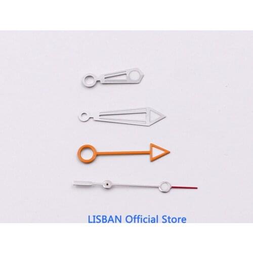 Lisban 316L Stainless Steel Watch Hands Silver edge luminous pointer with GMT Hand For Automatic Movement Watch