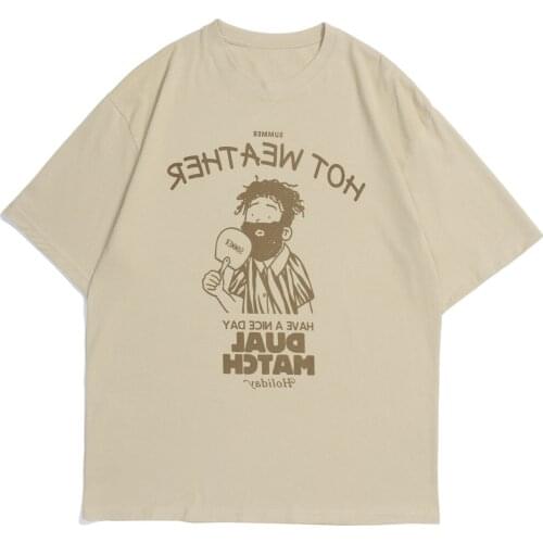 Hip Hop Harajuku Streetwear T Shirt Boy Letter Printed T-Shirt Cotton Short Sleeve Tshirt 2021 Men Loose Casual Tops Tee