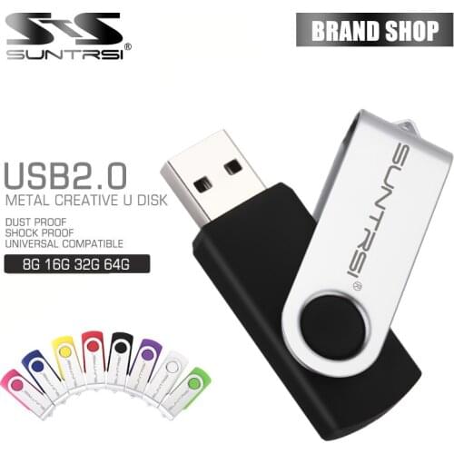 Suntrsi USB Flash Drive 4 8 16 32 64G pendrive 128G Pen drive флешка waterproof u-disk 2.0 key usb stick gift for PC