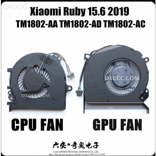 Laptop Replacement Part FOR XIAOMI Ruby 15.6 CPU & GPU Cooling Fan