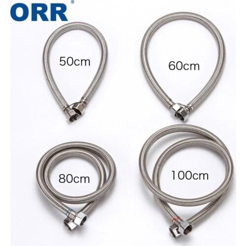 Plumbing hose 50/60/80/100cm Bathroom accessory tube Shower water pipe free shipping ORR