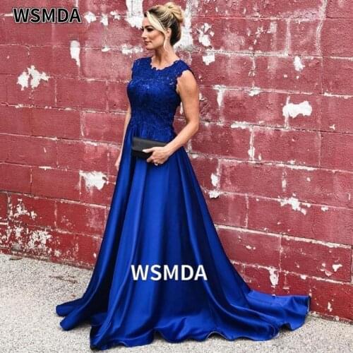 Royal Blue Lace Mother of the Bride Dresses for Weddings Evening Plus Size Party Dinner Formal Godmother Groom Long Dresses