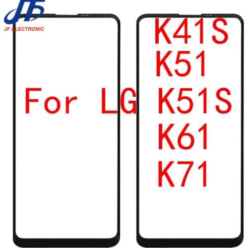 10Pcs/Lot For LG K51S LMK510EMW LM-K510EMW LM-K510 Touch Screen Panel Front Outer Glass Lens For LG K51S LCD Glass With OCA Glue