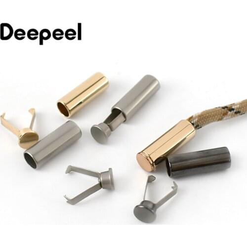 10pcs Rope Ends Stopper Lock Metal Buckle Pendant Hanging Bell Sweater Trousers Cap Rope Button Garment Lanyard Accessories