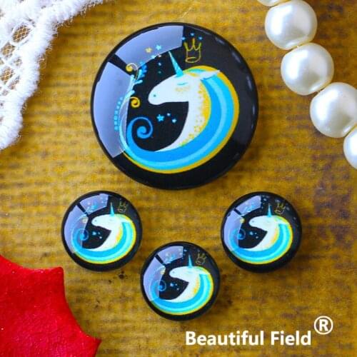 12mm 25mm 14mm 16mm 18mm 20mm Photo Glass Cabochons Round Cameo Set Handmade Settings 30mm Unicorn AE1064412