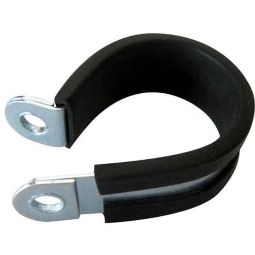 2pcs 55/60/65mm Galvanized strip clamp and strip type rubber band suspension clamp R fixed car cable clamp