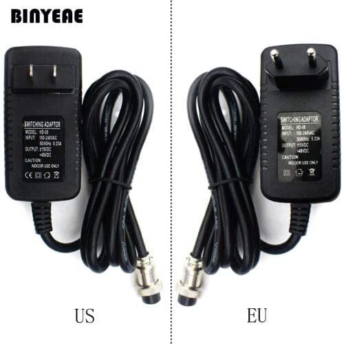 Switching Power Adapter for Audio Mixer, 4-Hole to 4-Pin Plug for US 100-120V / EU 220~240V, Output 15~48VDC for Sound System