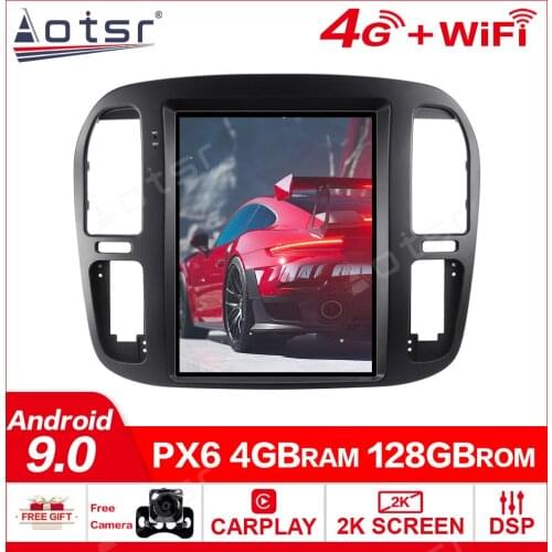 Car Multimedia Player Android 9 Tesla Screen For TOYOTA LAND CRUISER LC100 Lexus LX470 1992-2002 Stereo Radio GPS Navi Head Unit