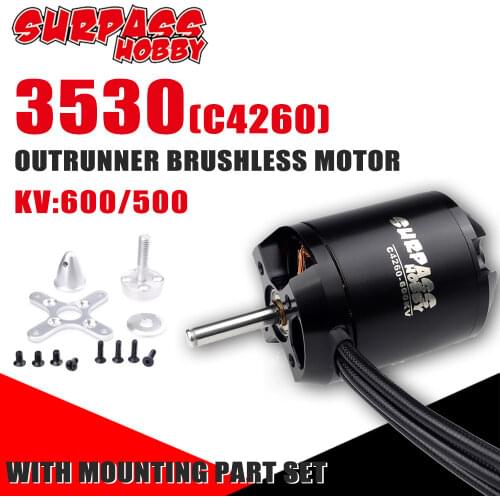 Surpass Hobby 3530 Brushless Motor C4260 Outrunner 500kv 600kv 14Pole FPV for Airpalne Aircraft Multicopters RC Plane Helicopter