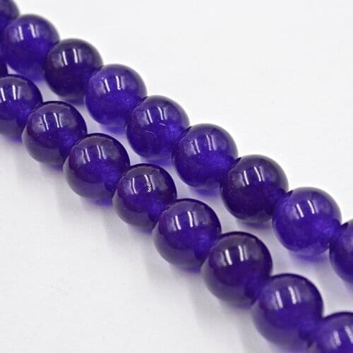 Free Shipping Natural Stone Purple Jades Round Loose Beads 4 6 8 10 12 MM Pick Size for Jewelry Making Diy Bracelet Necklace