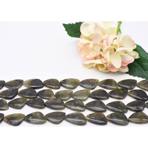 22x25x5mm AAAAA Natural Grey larvikite Labradorite Beads Irregular original heart-shape Loose Stone Beads 15.5"