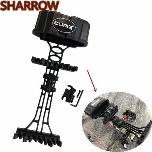 Archery 5 Holes Arrow Quiver Holder Quick Release Black Lock Mounting Case For Compound Bow Outdoor Hunting Target Accessories