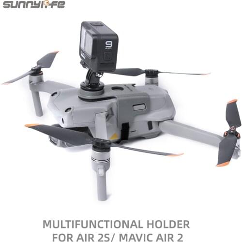 Sunnylife Sports Camera Fill Light Holder Bracket for Mavic Air 2 Drone for POCKET 2/GoPro/Insta360 ONE X2/Action Camera Holders