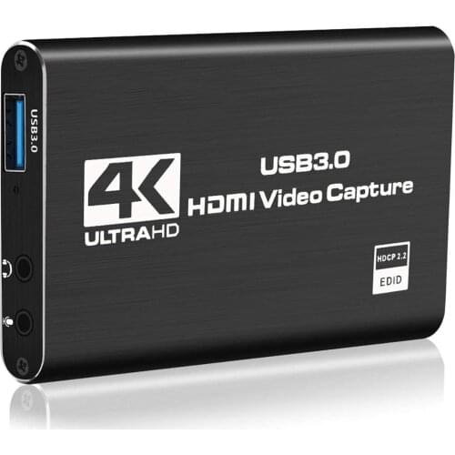 Y&H 4K Game Capture Cards,HDMI-compatible to USB3.0 Audio Video Grabber HD 1080P 60HZ Live Streaming Game Recorder Device