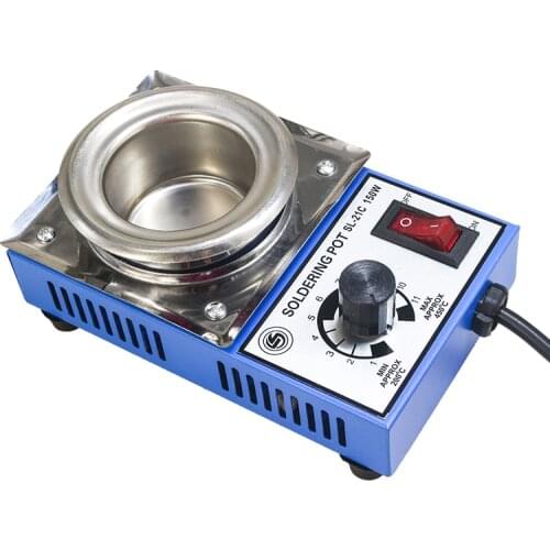 220V 150W Solder Pot Soldering Desoldering Bath 50mm ST-21C 450 Degree Max stainless steel solder pot Soldering Desoldering Bath