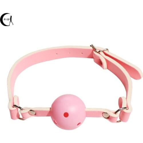 Gag Balls BDSM Bondage Restraints Open Mouth Breathable Sex Ball Harness Strap Gag Sex Toys For Couple Accessories Collar