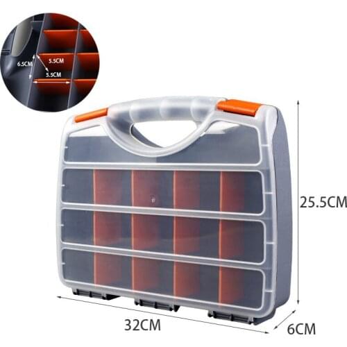 ABS Plastic Portable Parts Box Screw Storage Box Metal Parts Hardware Tool Screwdriver Auto Repair Tool Box